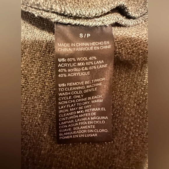 White House Black Market Camouflage Belted Sweater Coat Size Small - Picture 11 of 11